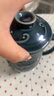 乾唐軒活瓷祥龍獻瑞 茶杯陶瓷高級泡茶杯帶蓋茶水分離帶過濾辦公杯禮盒 寶石藍+碧璽釉420ml 曬單實拍圖