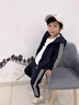 G.DUCKKIDS童裝男童春秋套裝運動裝兒童衣服男大童秋冬季織帶外套褲子兩件套 8038藏青色【春秋款】 140 尺碼9~10歲【130-140cm】cm 曬單實拍圖