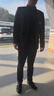 羅蒙（ROMON）輕熟風(fēng)休閑大碼西服套裝男韓版修身兩?？廴淄ㄇ谏虅?wù)小西裝潮 深灰色【西裝+西褲】 4XL (建議160-180斤內(nèi)) 曬單實(shí)拍圖