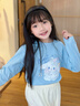 真維斯女童長(zhǎng)袖t恤兒童秋衣純棉打底衫2025新款衣服女孩中小童秋季童裝 藍(lán) 棒棒糖兔子+白 長(zhǎng)耳藍(lán)兔 90 曬單實(shí)拍圖