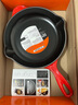酷彩（Le Creuset）琺瑯鍋法國進口鑄鐵鍋平底煎蛋煎烤鍋多功能電磁爐燃氣爐23cm紅色 曬單實拍圖