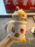 babycare兒童保溫杯小松鼠嬰兒寶寶學飲杯不銹鋼吸管水杯壺學生上學300ml 曬單實拍圖