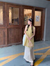 可茵（Keyin）連衣裙女裝套裝2025年新款夏日獨(dú)特絕韓系多巴胺背心上衣半身裙子 上衣+半身裙 M 曬單實(shí)拍圖