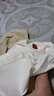查爾斯桃心 潮牌T恤男女同款 簡約情侶學(xué)生大碼休閑百搭寬松短袖 本白 M  曬單實拍圖