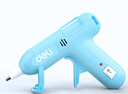 得力（deli）熱熔膠槍家用兒童款手工制作快速加熱熔膠高粘膠槍天藍(lán)色帶膠棒 曬單實拍圖