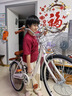 飛鴿城市自行車24英寸單速男女式成人學(xué)生青少年通勤買菜代步車白色 曬單實(shí)拍圖