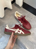 Onitsuka Tiger鬼塚虎新款德訓(xùn)鞋男女鞋 復(fù)古酒紅色休閑板鞋TOKUTEN 1183B938 酒紅色 37.5 曬單實拍圖