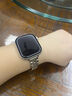 Z&Y適用蘋果手表iWatchs9表帶金屬不銹鋼AppleWatch高級感ultra細款夏天s8鏈條s10蝴蝶扣ins風女款 銀色 46mm表盤【適用新品10代iwatch] 曬單實拍圖
