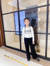 G.DUCKKIDS小黃鴨女童套裝春秋季洋氣兒童衣服時(shí)髦中大童街舞表演服裝演出服 白色打底 150 建議身高140cm 12-13歲cm 曬單實(shí)拍圖