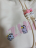 紫涵（ZIHAN）【奶噗噗聯(lián)名】紫涵字母刺繡短款連帽衛(wèi)衣女2024冬季新款寬松上衣 米金 S 曬單實(shí)拍圖