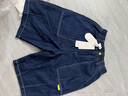 馬騎頓（MQD）【七分褲】男大童夏季新品學(xué)院風(fēng)潮酷休閑百搭寬松牛仔褲 深牛仔藍(lán) 140 曬單實(shí)拍圖