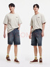 森馬（Semir）牛仔短褲男做舊復古破洞褲涼感寬松五分褲2025夏時髦109325122102 曬單實拍圖