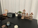 久造禪意四不小和尚擺件陶瓷人物茶道桌面茶盤裝飾品可愛公仔擺設(shè) 《彩砂四不一套》+三層木底座 曬單實拍圖