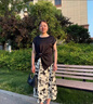 俞兆林（YUZHAOLIN）媽媽裝新款套裝連衣裙氣質(zhì)冰絲上衣中老年女裝洋氣半身裙兩件套 黑色套裝 XL 曬單實(shí)拍圖
