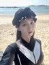 京悠雨德國泳帽大頭圍長發(fā)2025新款不勒頭女士可愛顯臉小超大號不壓 黑色【長發(fā)專用/高彈不勒頭】 曬單實拍圖
