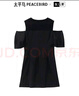 太平鳥(niǎo)女裝2025年夏季拼接西裝連衣裙A1FAE2209 黑色 M 160 曬單實(shí)拍圖