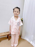 G.DUCKKIDS童裝女童睡衣夏季莫代爾卡通兒童短袖短褲兩件套洋氣女寶寶家居服 粉色KT 130 （建議身高120cm 8-9歲）cm 曬單實(shí)拍圖