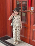 G.DUCKKIDS小黃鴨童裝女童夏裝套裝兒童衣服女寶寶熊貓背心小女孩防蚊褲夏季 圖片色 100 尺碼2~3歲【 90-100cm】 曬單實拍圖