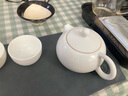 憶壺茶羊脂玉瓷西施壺陶瓷泡茶壺家用小茶具高端純手工功夫茶套裝 曬單實(shí)拍圖