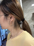 DAISY DREAM玫瑰的故事劉亦菲同款耳環(huán)女2025年新款歐美大圓圈耳圈氣質(zhì)耳飾品 【4CM】素圈耳環(huán) 曬單實(shí)拍圖