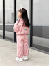 G.DUCKKIDS女童春秋裝套裝2024新款小童女孩連帽衛(wèi)衣兩件套女寶寶衣服潮春秋 粉色 100cm 曬單實(shí)拍圖
