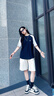 LAZY DAY TREND戶(hù)外騎行吸汗速干運動(dòng)T恤男夏季輕薄透氣涼感拼色短袖潮 深海蘭 2XL 曬單實(shí)拍圖