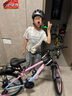 永久山地自行車成人山地車學(xué)生鋁合金變速油碟剎內(nèi)走線男女士單車賽車 輻條/炫彩粉/輕量鋁架/競(jìng)速軸承 24寸【適合：140-170cm】 24速【定位變速器】 曬單實(shí)拍圖