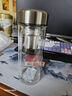 SIMELO施美樂玻璃杯雙層帶茶隔大容量商務車載泡茶杯水杯450ml 大師鈦銀 曬單實拍圖