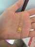 老鳳祥黃金項(xiàng)鏈女款足金許愿星純金吊墜套鏈七夕情人節(jié)生日禮物送女友 【今/次日達(dá)】金重約1.2g*禮盒*賀卡 曬單實(shí)拍圖