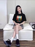LEEREDPOI短袖男生夏季t恤新款美式夏天潮牌半袖寬松情侶純棉上衣體恤男款 白色 XL (135-155斤) 曬單實(shí)拍圖