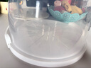 可重復(fù)使用蛋糕盒透明6/8/10寸便攜式手提蛋糕打包盒加厚家用保鮮 白色加高8寸+紙杯墊片+送蛋糕墊 曬單實拍圖