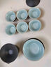 蘇氏陶瓷（SUSHI CERAMICS）茶具套裝手繪釉畫(huà)彩三才蓋碗款功夫茶具禮盒套裝節(jié)日禮物 曬單實(shí)拍圖