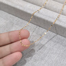 中國黃金黃金素鏈足金瓦片鏈項(xiàng)鏈百搭鎖骨鏈配鏈生日禮物女情人節(jié)禮物 520 約1.16g 曬單實(shí)拍圖