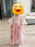 萌乎桃桃露漢服女童2025新款夏季中國風(fēng)連衣裙公主裙粉色襦裙 粉色100 曬單實拍圖