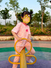 MiniPeace太平鳥童裝夏新女童短袖T恤F2CNE2A71 彩花 120cm 曬單實拍圖