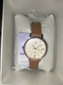 卡西歐（CASIO）女表sheen系列守護(hù)星石英表藍(lán)寶石鏡面鋼帶日韓表女士送女友禮物 SHE-4048PGL-7A 奶油白皮帶 曬單實(shí)拍圖