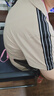 啄木鳥(niǎo)純棉運(yùn)動(dòng)服套裝女夏寬松短袖長(zhǎng)褲中年媽媽裝休閑兩件套 灰色 XL 曬單實(shí)拍圖