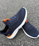 斯凱奇（Skechers）夏季男鞋新款輕便一腳蹬透氣網(wǎng)面休閑運動跑步鞋百搭慢跑鞋 海軍藍色/橘色/210281-NVOR 41 曬單實拍圖