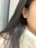 老鳳祥爆閃小方糖黃金耳釘女足金耳環(huán)耳飾純金耳墜七夕情人節(jié)禮物送女友 足金小方糖耳釘 約1.1g 曬單實(shí)拍圖