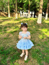 G.DUCKKIDS小黃鴨童裝女童裙子夏季洋氣公主裙兒童連衣裙女孩禮服tutu裙紗裙 藍色 100 尺碼2~3歲【90-100cm】cm 曬單實(shí)拍圖