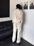 Hautton Jeans高級(jí)感帥氣外套男春季2025新款休閑高端夾克上衣男裝 米白色 L 175 曬單實(shí)拍圖