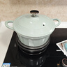 北鼎（Buydeem）琺瑯鍋鑄鐵鍋燜燉燒鍋煲湯電磁爐25cm燜燉鍋淺衫綠 曬單實(shí)拍圖