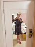 可蓓兒紫色氣質(zhì)高級感連衣裙女2025新款夏季優(yōu)雅減齡媽媽裝顯瘦裙子 3XL 曬單實拍圖