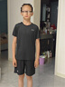 安德瑪（Under Armour）男童速干T恤夏季短袖男大童白色運動(dòng)上衣21111201 黑色 150cm  曬單實(shí)拍圖