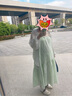 三福拖鞋夏季韓系少女撞色蝴蝶結(jié)褶皺圓頭薄底單鞋女鞋841655 米色 38 曬單實拍圖