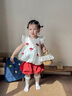 迪士尼寶寶嬰兒衣服女童寶寶夏裝短袖兩件套裝洋氣幼兒分體夏季薄款一歲夏天 紅色 90 建議80-90cm1歲半-2歲cm 曬單實(shí)拍圖