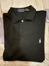 RRL拉夫勞倫Ralph Lauren經(jīng)典小馬標(biāo)刺繡短袖翻領(lǐng)純棉保羅polo衫男夏 黑色·白標(biāo) XS (建議100-130斤穿) 曬單實拍圖