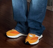 Saucony索康尼新款JAZZRENEW  V2休閑復古舒適跑步鞋 桔白-日暮曠野 38 曬單實(shí)拍圖