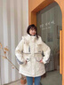 鴨鴨中長(zhǎng)款羽絨服女士2025年冬季新款收腰連帽時(shí)尚保暖顯瘦派克服外套 酒紅色 M (建議110-125斤) 曬單實(shí)拍圖