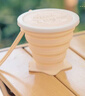 易優(yōu)家硅膠折疊杯便攜式漱口杯差旅漱口杯耐高溫食品級(jí)杯子 270ml藍(lán)+粉 曬單實(shí)拍圖